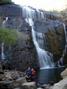 Jon and Jude at one of the waterfalls in the Grampians