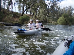 Jude and Troye kayaking