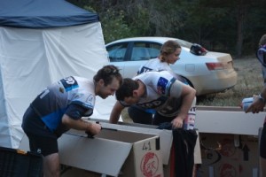 packing up our bike boxes