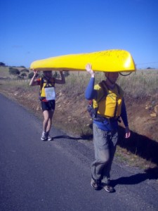 we opt to carry the kayak for a section