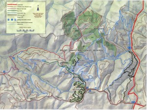 map of Fox Creek mtb trails (also known as Cudlee Creek)