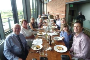 a delicious lunch in the Royal Shakespeare Theatre for Jon's parents' golden wedding anniversary