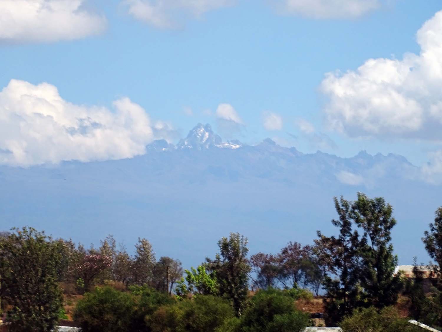 view of Mt Kenya from the Aberdares