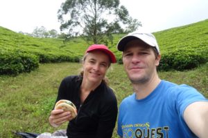 packed lunch on one of our walks in the middle of the tea plantations