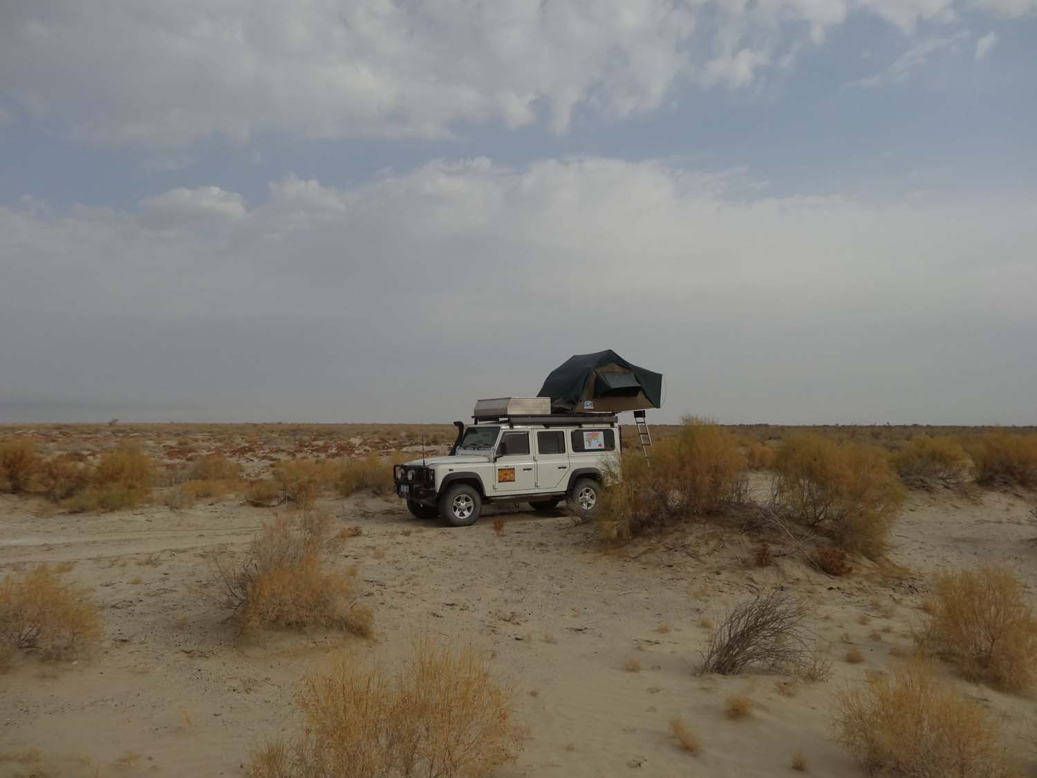 camping on the Aral Sea bed, this should not be possible