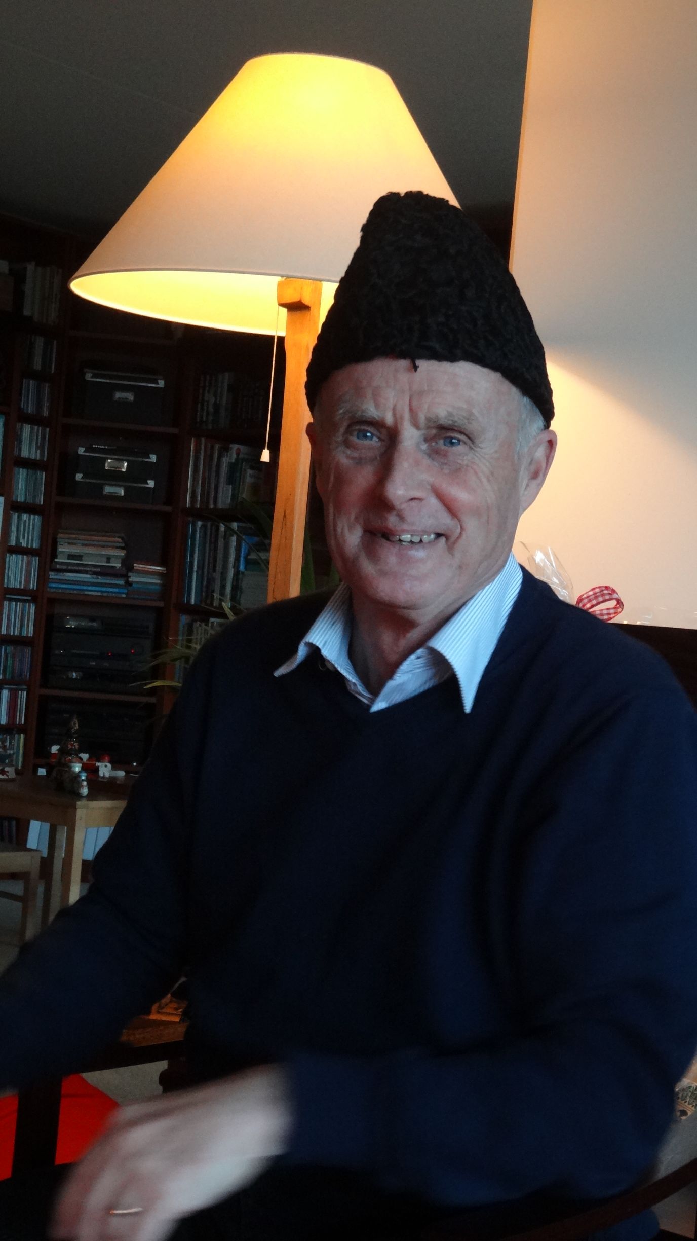 Jude's dad with his hat from Iran