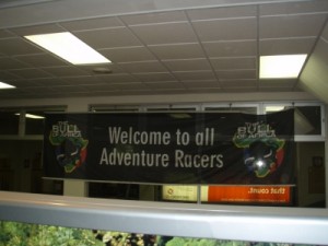 welcome sign at the airport