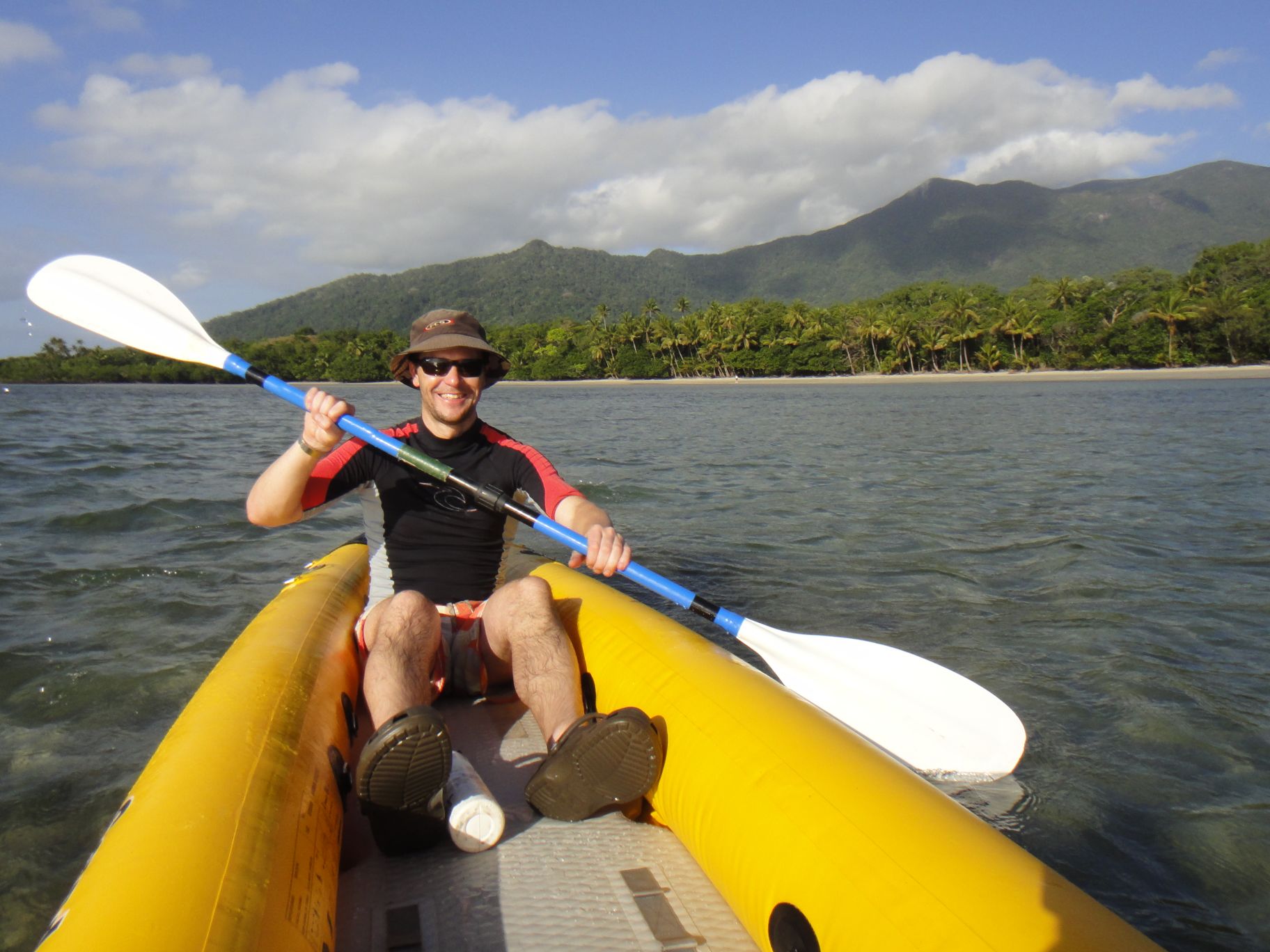 a lovely paddle at Cape Tribulation - where the rainforest meets the reef