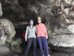 Jude and Kat at the entrance of the cave