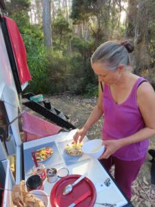 we made pizza in our oven for the first time on the Tasman Peninsula