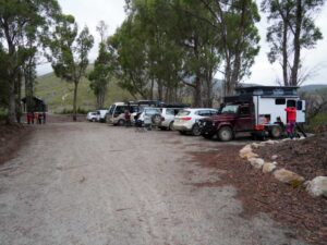 the carpark gets busier in the morning just as we are about to head off