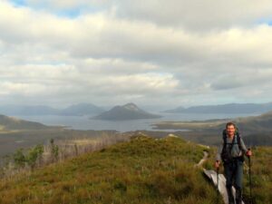Jon with the view of Lake Pedder in the background