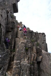 and then there is only the last ledge to climb up on, quite easy once you drop your pack onto the ledge