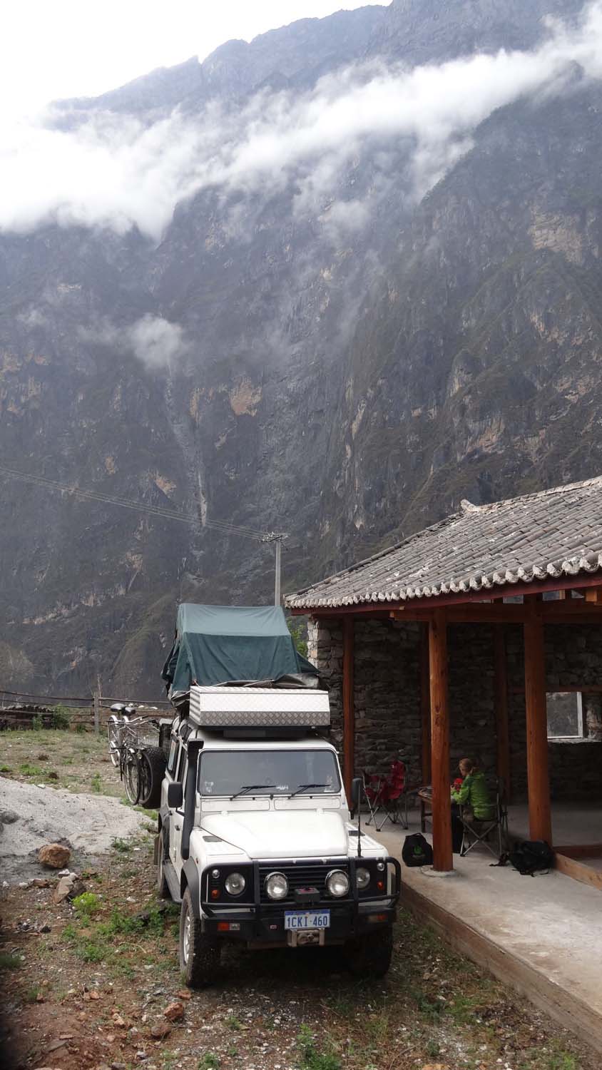 our campsite for the 2 nights - an unfinished house next to Tiger Leaping Gorge (very handy as it rained one night)