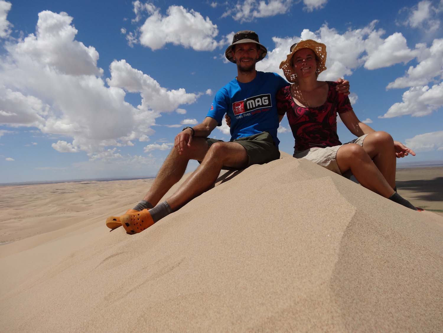 stunning views are our reward after a slow hike to the top of the biggest sand dune