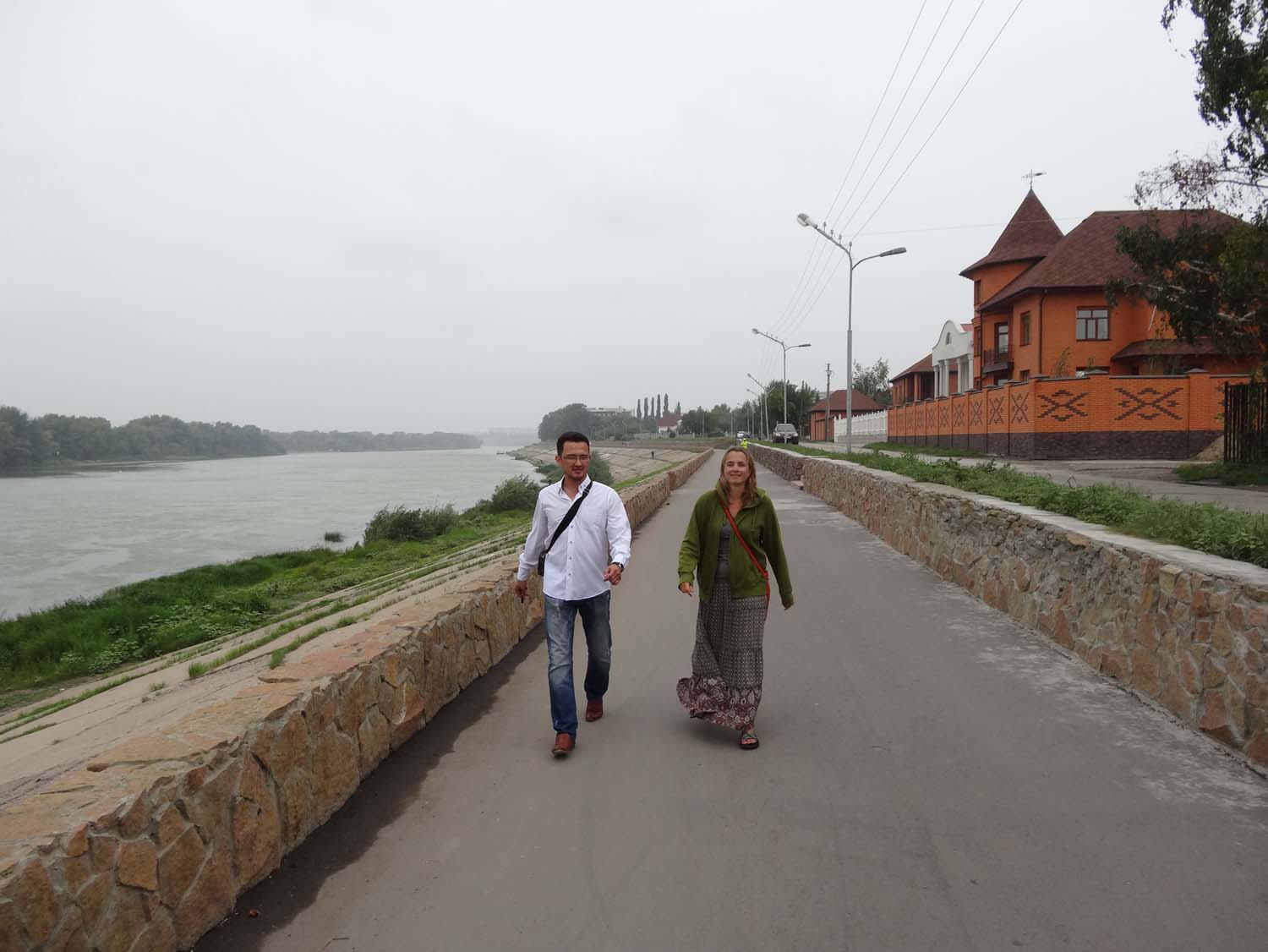 a stroll on Pavlodar's boulevard