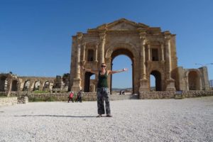 Jude at Hadrian's Arch in Jerash