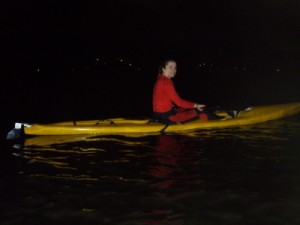 Jude on the night paddle