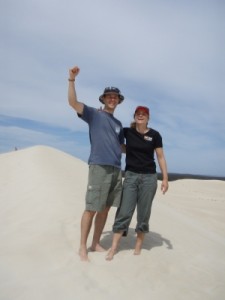 Jon and Jude in the sand dunes