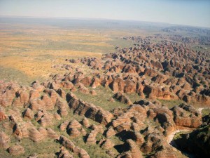 areal view of the beehives in Purnululu NP