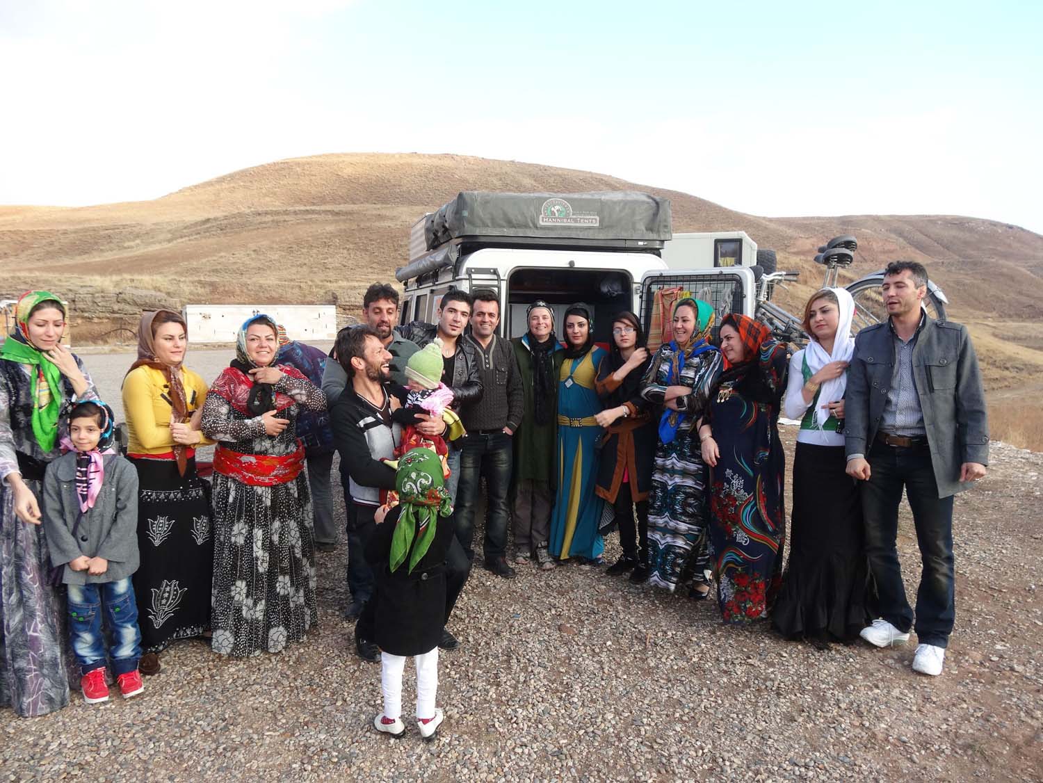 we met this Kurdish family in the parking lot of Takth-e Soleyman
