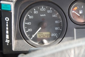 the odometer at the start