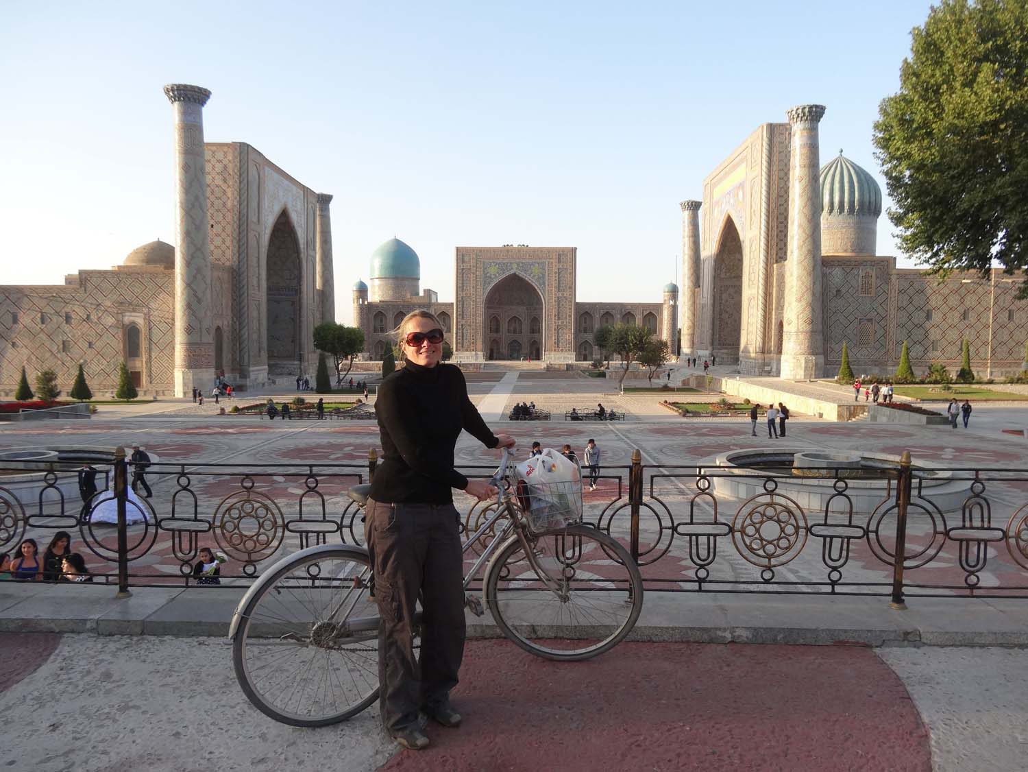 the famous Registan in Samarkand