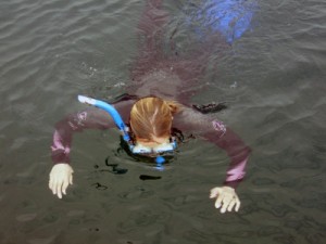 Jude finishing the snorkel