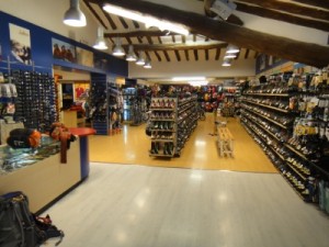 Intersport in Ainsa - the only outdoor shop in the area and it is open on Sunday!