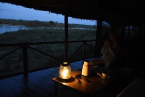 early morning cup of hot chocolate before heading out on our game drive