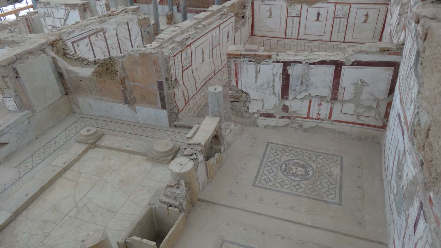 incredibly detailed mosaics in the townhouses of the wealthy in Ephesus