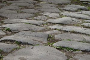 the original cobble stones of the Via Appia are not as smooth as they used to be, riding them without suspension is pretty horrible
