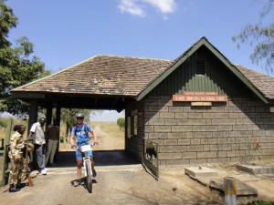 Jon exiting Lake Nakuru NP 