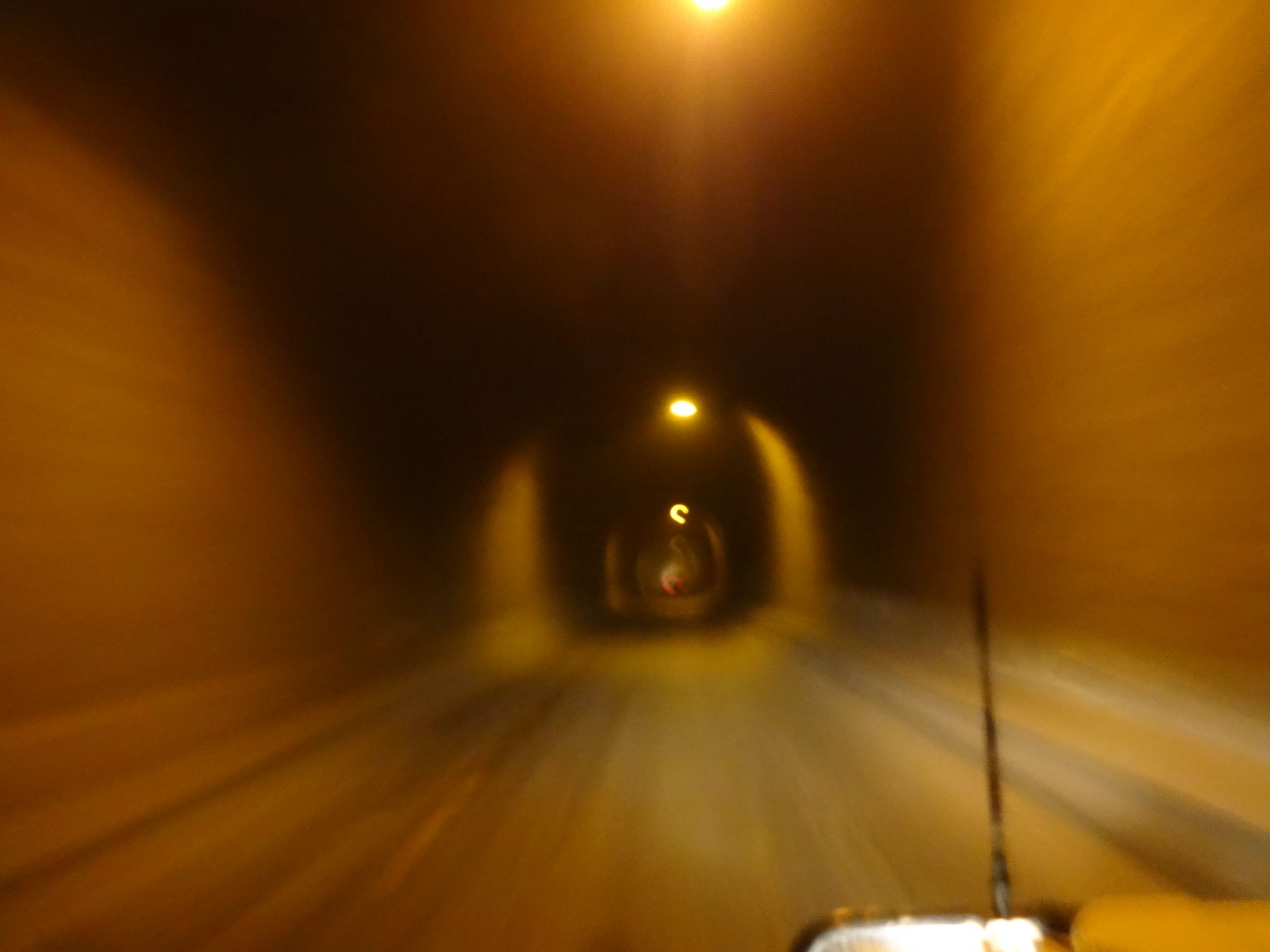 at first we wondered if it was a one-way tunnel with potholes, but then realised it was just wide enough for 2 cars...