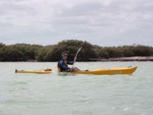 Jon kayaking in the bay