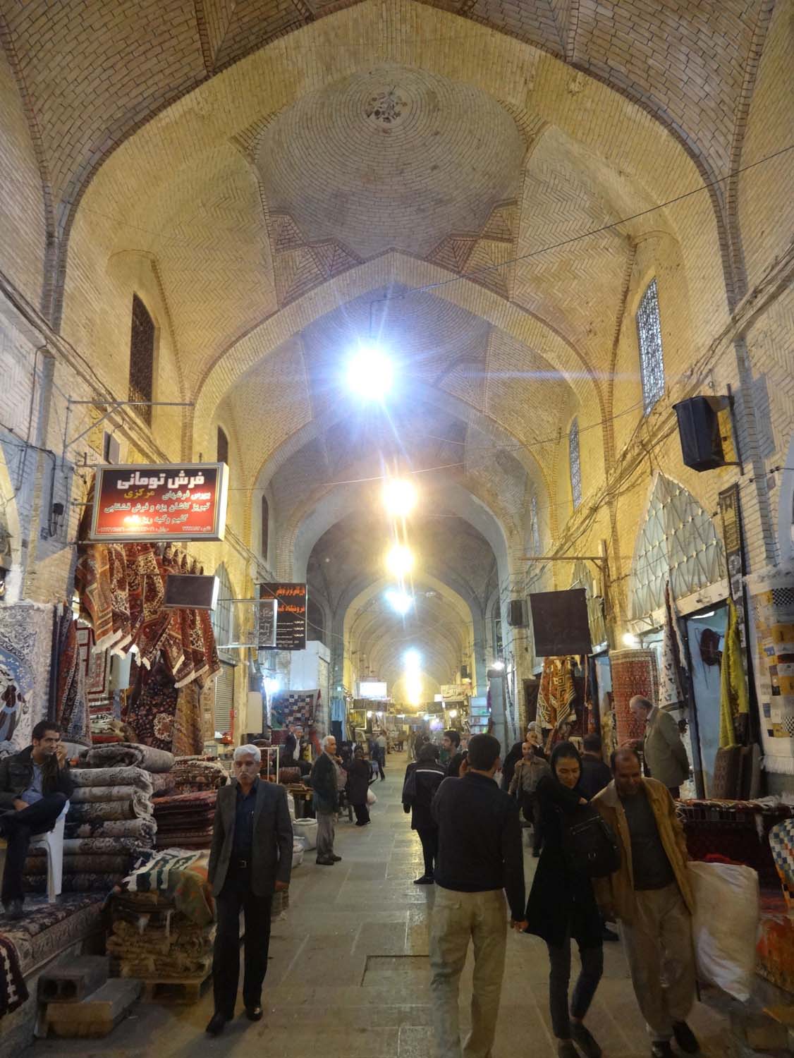 the stunning bazaar in Shiraz