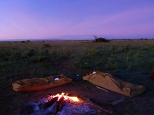 sleeping under the stars by the fire