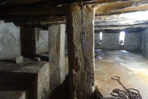This is one of 2 rooms underground still remaining. Slaves were kept here before going to the market. Many died right here from suffocation and starvation as this room alone held around 75 men