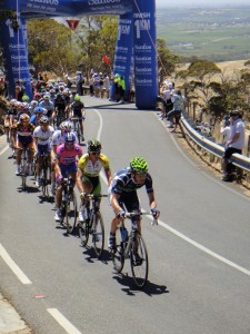lap 4 on Willunga Hill - 1km from top of the hill