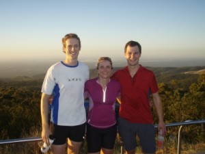 a hike up Mt Lofty with Pete after watching stage 5