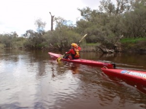 Jude at the start of the paddle