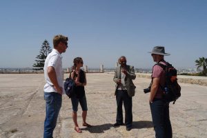 Tim, Martina and Jon listen to our guide at Carthage