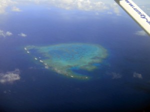 one of Vanuatu's islands from the air