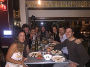 dinner in Perth with Chiara, Marty, Jude, Regine, Kat, Zoe, Clayton and Jon