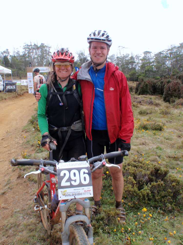 Jon and Jude after finishing stage 1 of Wildside 2010