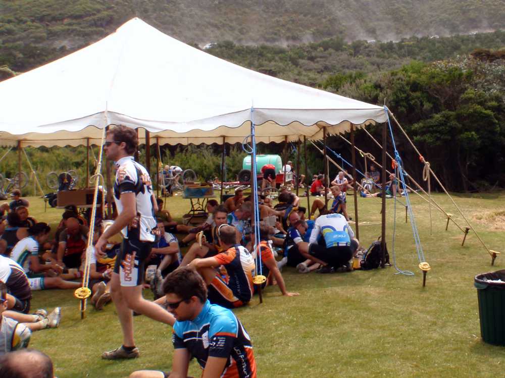 lunch at Trial Harbour on day 3 of Wildside 2010